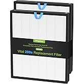 2 Pack Vital 200S Replacement Filter for LEVOIT Vital 200S Vital 200S-P Air Purifier, H13 True HEPA and High-Efficiency Activated Carbon Filter, Vital 200S-RF, LRF-V201-WUS