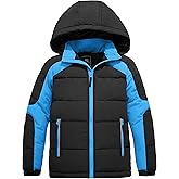 ZSHOW Boys' Hooded Puffer Jacket Waterproof Warm Winter Coat Soft Fleece Lined Outerwear Jacket