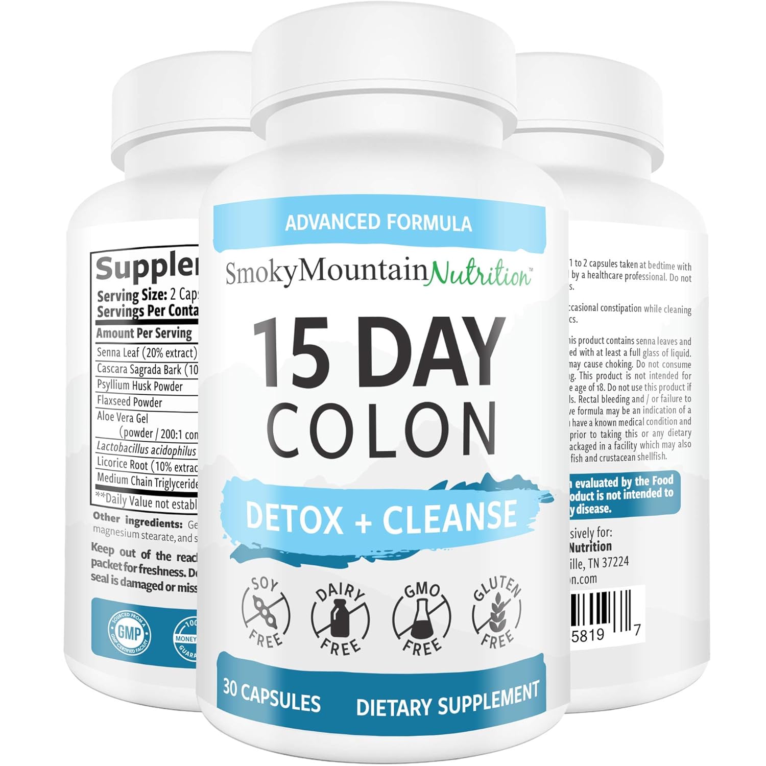 Colon Detox and Cleanse 15 Day Quick Cleanser Supports Weight Loss