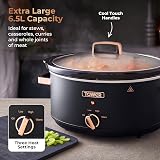 Tower Cavaletto 6.5 L Slow Cooker with 3 Heat Settings Black Rose Gold T16043BLK view 3