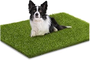 CooRug Artificial Grass, 36 x 24 Inches Realistic Fake Grass for Dogs, Turf Grass Rug with Drainage Holes for Pee Pads Door M