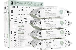 The Honest Company Clean Conscious Unscented Wipes | Over 99% Water, Compostable, Plant-Based, Baby Wipes | Hypoallergenic for Sensitive Skin, EWG Verified | Pattern Play, 288 Count