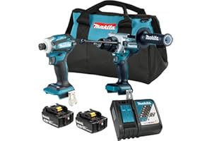 Makita DLX2455TX4 18V LXT Brushless Cordless 2-Tool Combo Kitwith 2 Batteries (5.0 Ah), (Discontinued - Replacement DLX2516TX