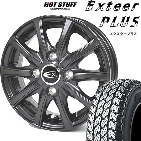 Amazon 12インチ 4本セット 低燃費タイヤ ホイール ダンロップ Dunlop Grandtrek Tg4 145r12 ホットスタッフ タイヤ ホイールセット 車 バイク