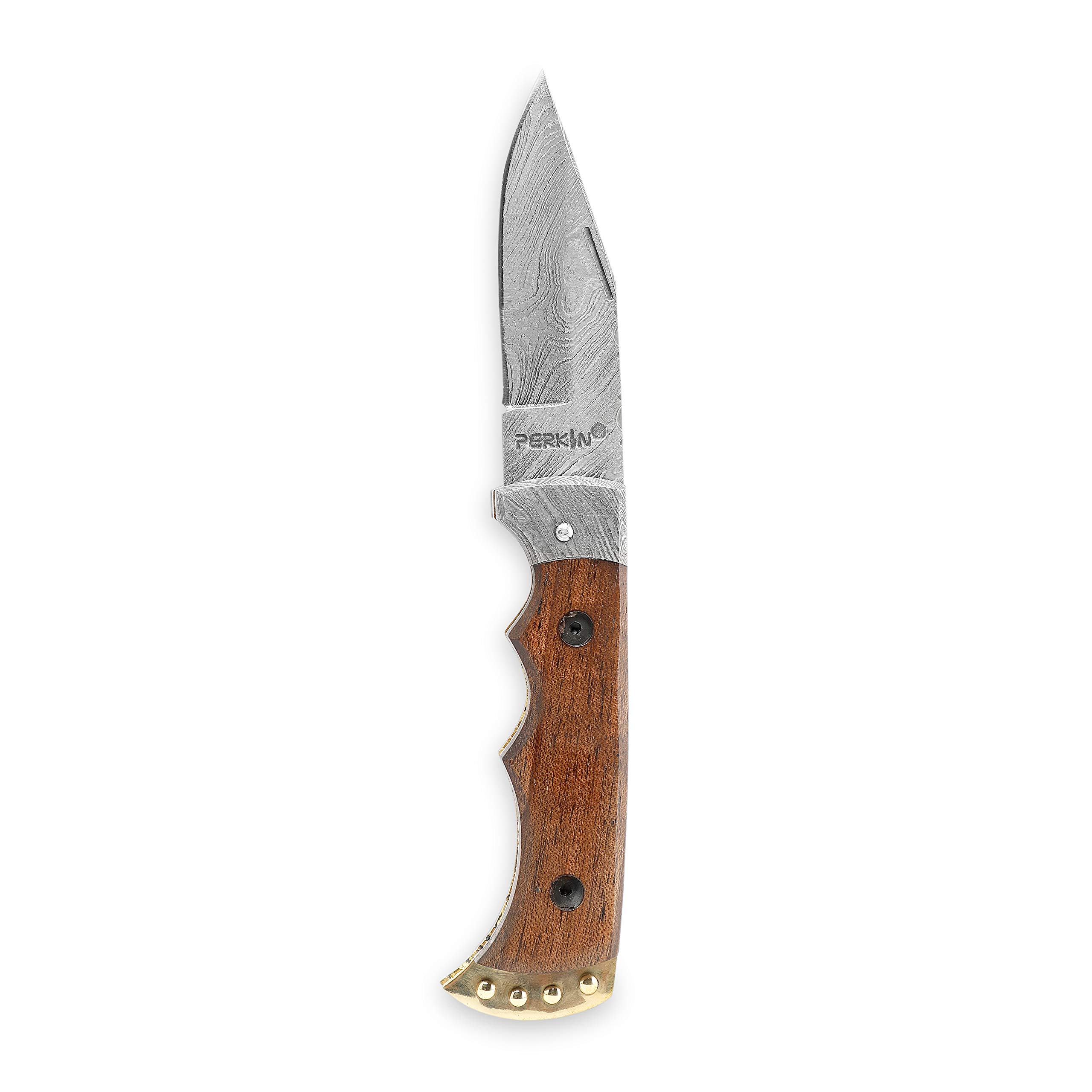 Perkin Handmade Damascus Pocket Knife - Legal to Carry