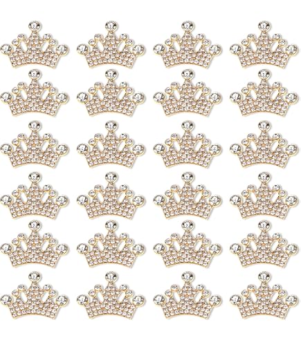 Honbay 12 Stück Strass-Kronen Verzierungen – Mit Flacher Rückseite, Aus Legierung & Strass, Für Handyhüllen, Basteln & Deko