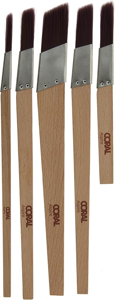 Coral 33749 Aspire 5 Piece Slant Lining Fitch Brush Set 0.25 to 1.0 in