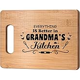 Gifts for Grandma,Birthday Mothers Day Grandma Gifts for Nana Gigi Mimi from Grandkids,Everything is Better in Grandma's Kitchen Decor,Personalized Bamboo Cutting Board for Best Grammy Grandparents