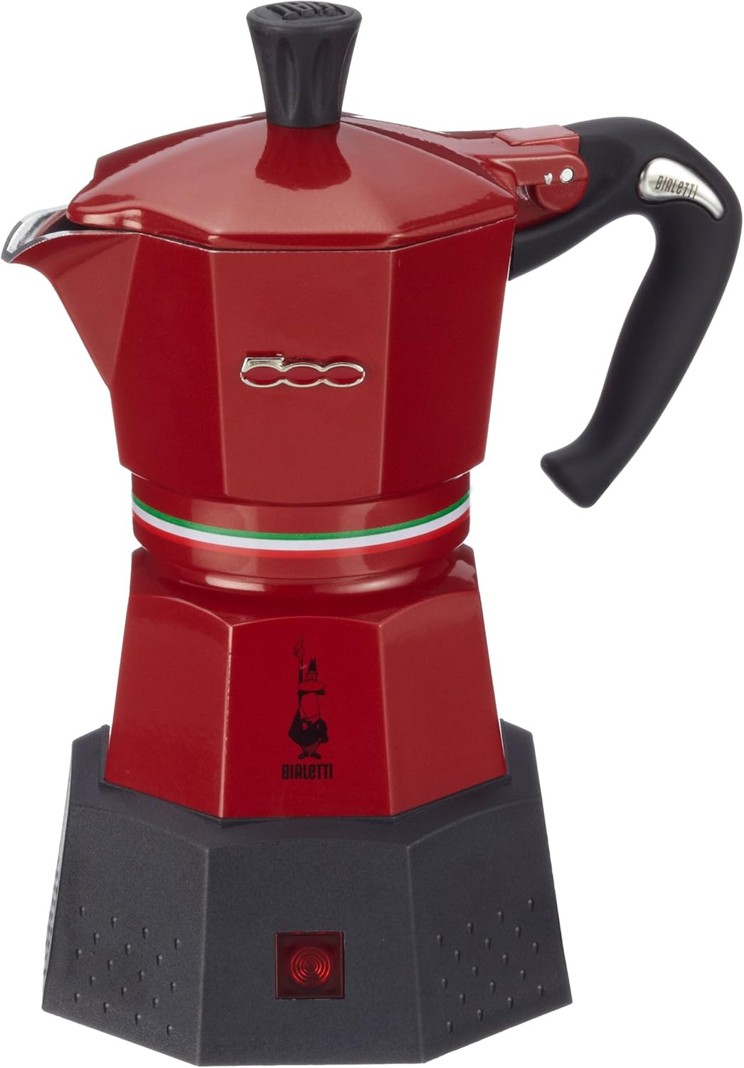 Wmf espressomaschine kult 6 tassen espressokocher Bialetti Elektrika Fiat 500 Electric Espresso Maker – 3 Cups), Red