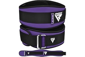 RDX Women Weight Lifting Belt 6.5” Curved Padded Back Lumbar Support, Fitness Training, Core Exercise Workout Bodybuilding Po