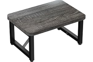 SZLHANJZ One Step Stool, Wooden Foot Stool for Adults, Small Stepping Stool for Bed and Closet, Heavy Duty Step for Kitchen, Dorm, and Indoor Use, Dark Gray