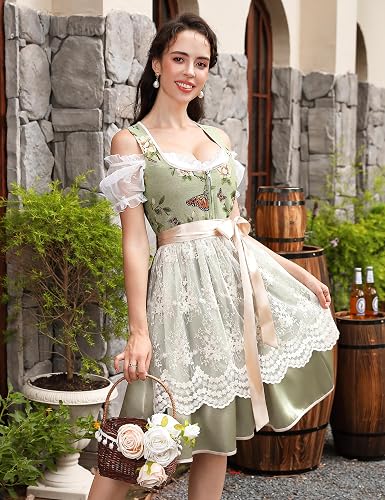 slim fit dress slacks 2PCS 1950s Oktoberfest White Top & Green Plaid Dress & Pink Apron main image 1