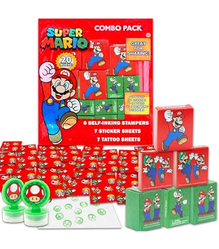 Amazon.com: Super Mario Party Favors Bulk Set ~ Bundle with 60