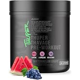 RAW Thuper Thavage Pre Workout Powder - High-Stim Preworkout with Creatine, Beta Alanine, L-Citrulline &amp; Caffeine - Chris Bumstead Gym &amp; Fitness Supplement for Men &amp; Women - Watermelon Grape