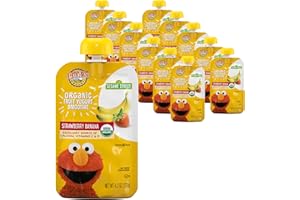 Earth's Best Organic Yogurt Smoothie Pouches for Toddlers 24 Months+, Strawberry Banana, Fruit Yogurt, 4.2 oz Resealable Pouch, Pack of 12