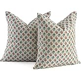 CPC 20x20 in Throw Pillow Covers for Farmhouse, Fun Decorative Pillow Covers for Living Room Couch, Accent Sofa, Kids Room Pillows 2 pcs, Spring/Summer Gift-Cherry Cobbler