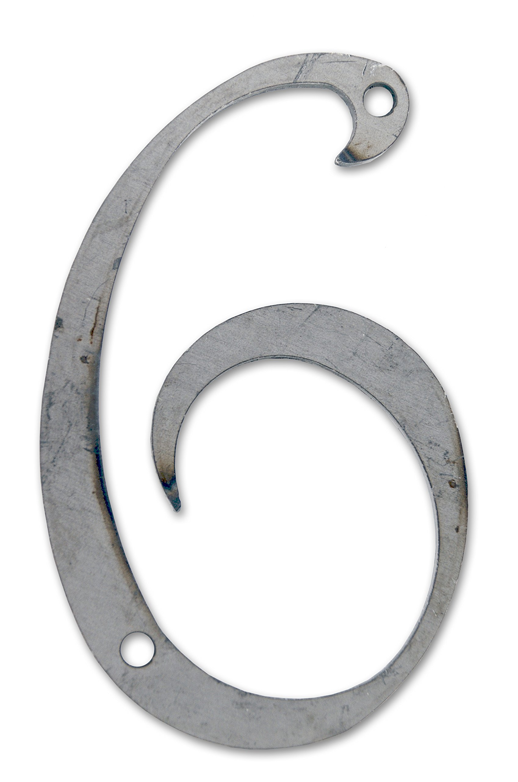 Chapuis 6 Police French, Steel Grey, 12 cm cpf6 Number