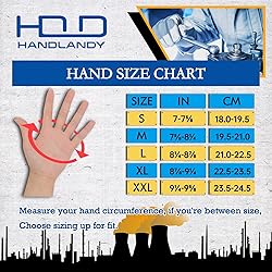 HANDLANDY Mens Work Gloves with Grip, Safety