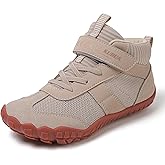 KUBUA Kids Barefoot Shoes Boys Girls High Top Minimalist Zero Drop Sneakers for Tennis Walking Hiking Athletic Little Big Kid