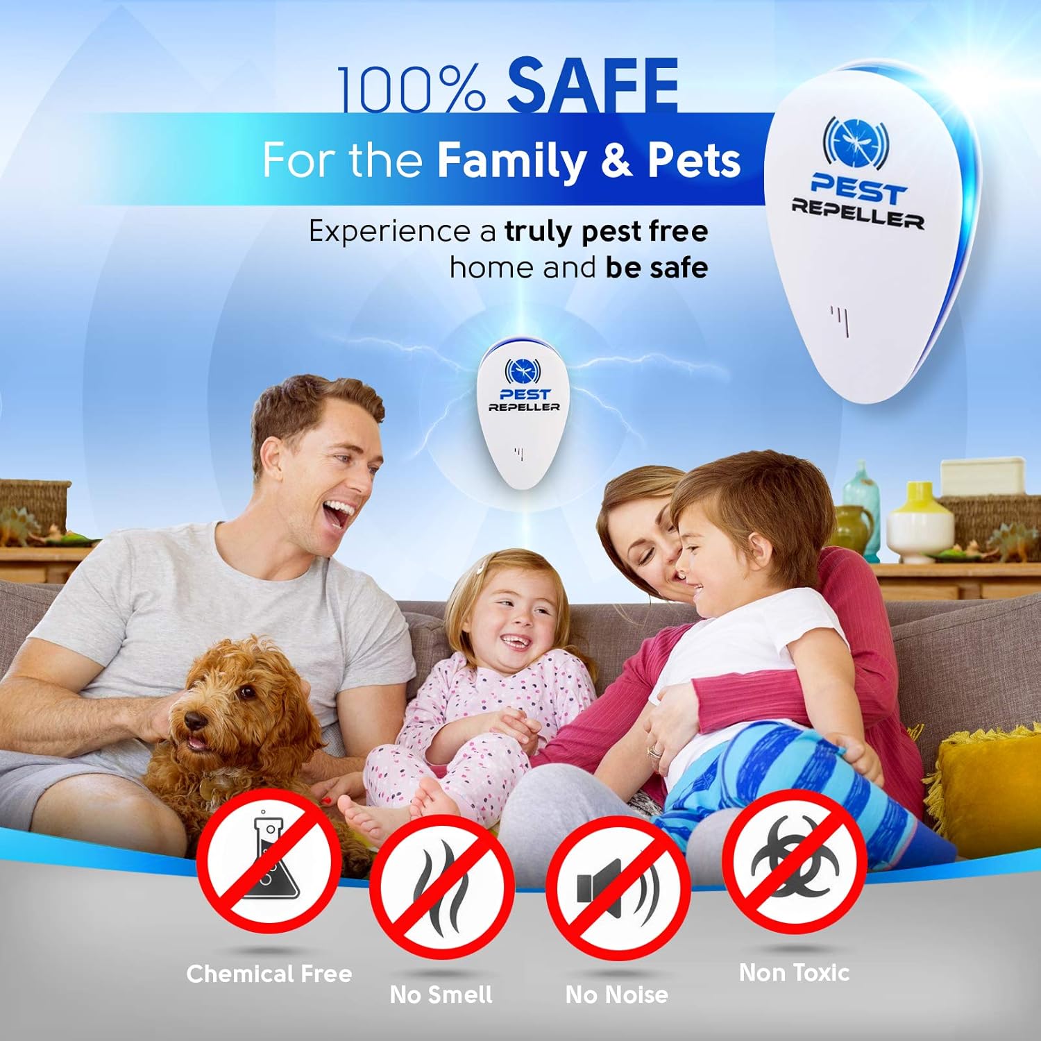Ultrasonic Pest Repeller 6 Pack, Pest Repellent Electronic Plug in Indoor [2020 Upgraded] Pest Control, for Mice, Spiders, Roach, Mosquito, Flies, Bed Bugs, Safe for Humans and Pets: Health & Personal Care