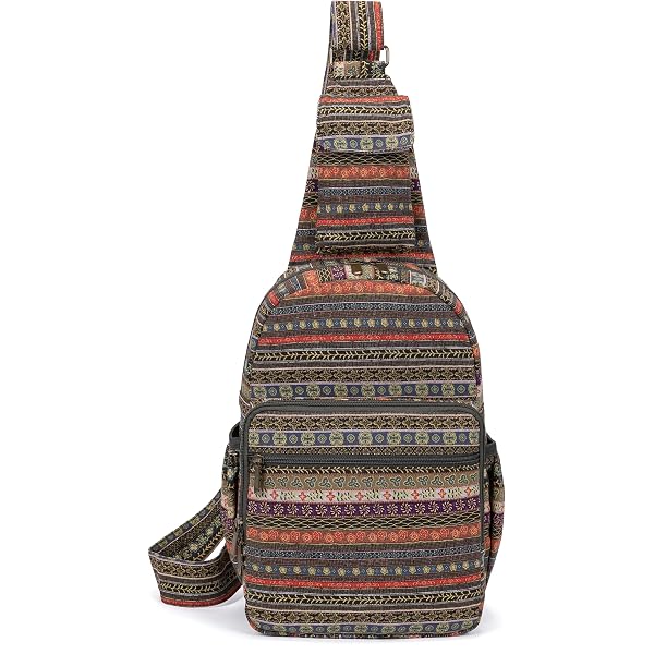 Amazon.com | Mandala Crafts Black Boho Sling Bag for Women  display picture 1