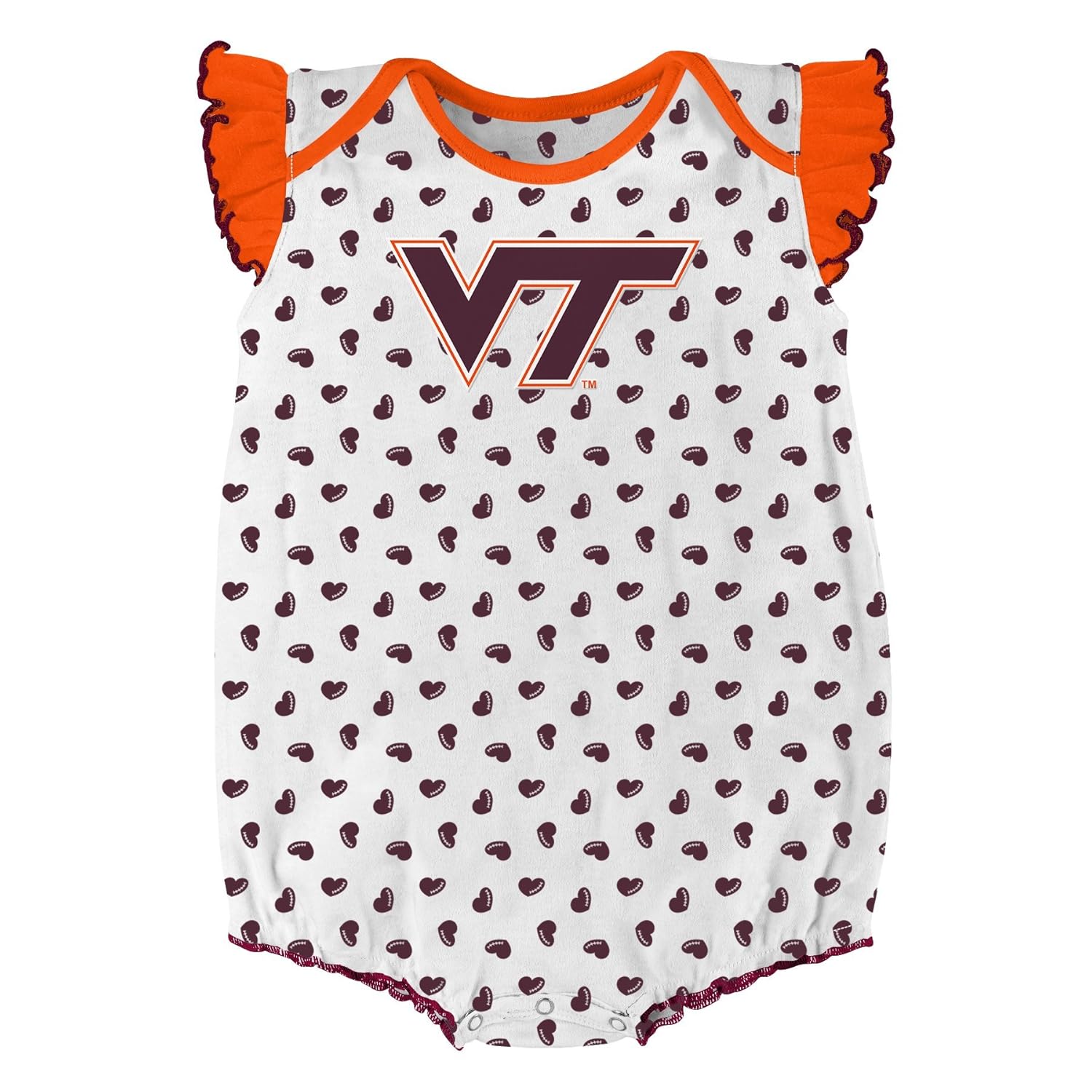 NCAA by Outerstuff NCAA boys Heart Fan 2 Piece Onesie Set