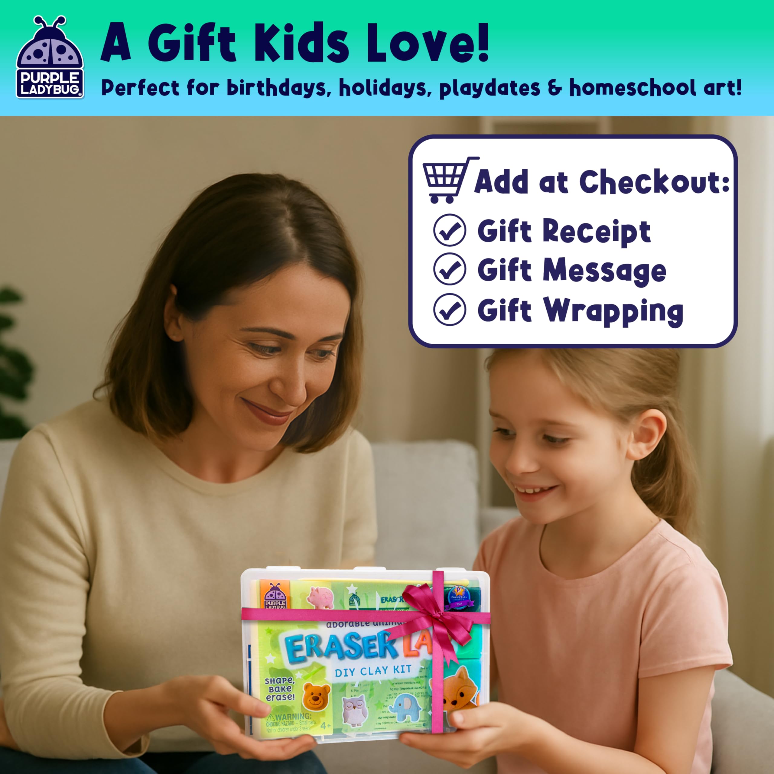 DIY Clay Cute Mini Eraser Kit for Kids - Birthday Christmas Gifts for 4 5 6 7 8 9 10 11 12 Girls & Boys - Students Desk Pet Animals Make Your Own Erasers Kit, Arts and Crafts for Kids Ages 8-12 4-8