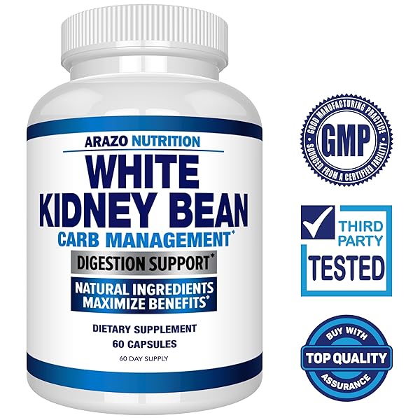 ARAZO NUTRITION WHITE KIDNEY BEAN EXTRACT – 100% PURE CARB BLOCKER AND FAT ABSORBER FOR WEIGHT SUPPORT – INTERCEPT CARBS