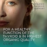 CLAV Organic Thyroid Support Capsules with Kelp Iodine Selenium 120 view 2