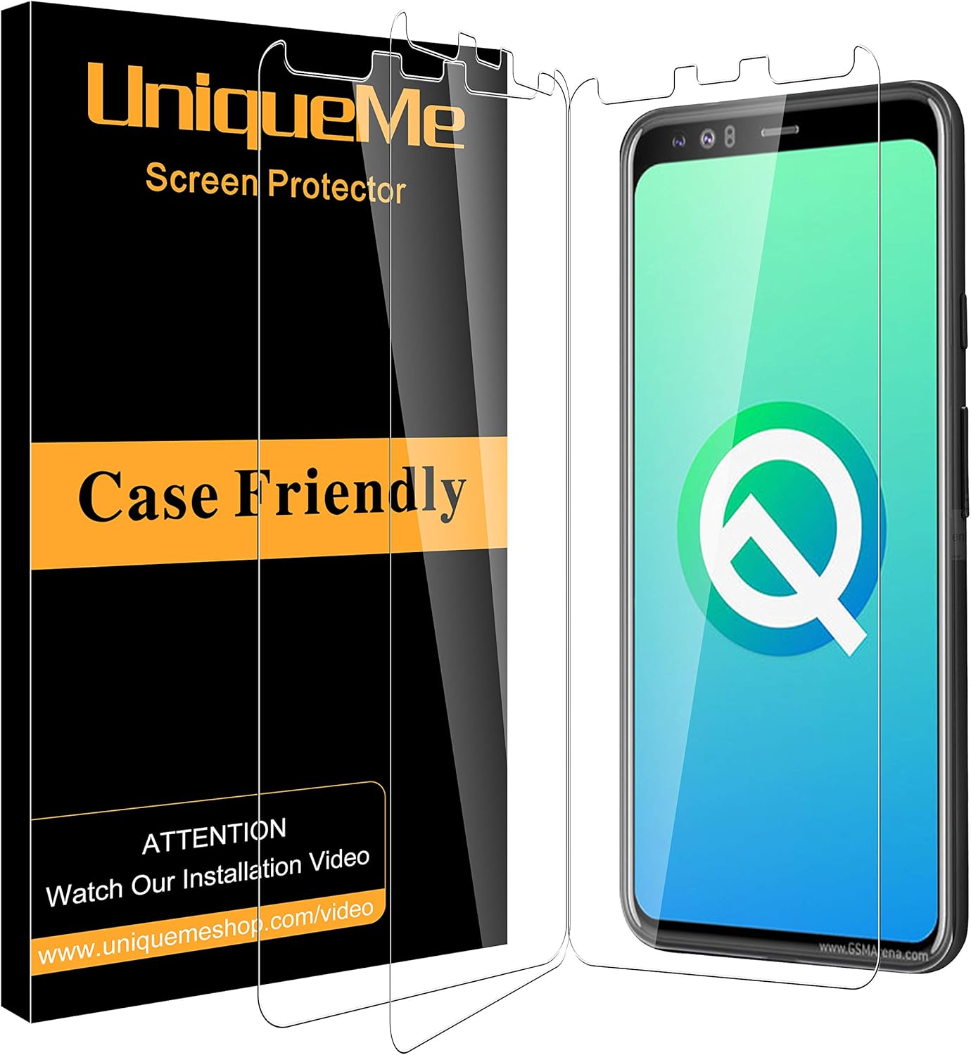 [3 Pack] UniqueMe Screen Protector for Google Pixel 4 XL Tempered Glass,Lifetime