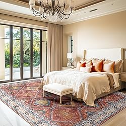 CAPALOCA 8x10 Area Rug Bohemian Rugs with Print