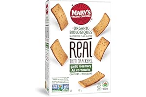 Mary's Gourmet Crackers Organic Real Thin Crackers, Garlic Rosemary, 142 Grams