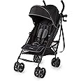 Summer Infant 3Dlite+ Convenience Stroller, Lightweight Umbrella Stroller with Oversized Canopy, Extra-Large Storage and Compact Fold, Black
