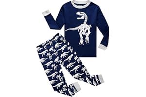 Family Feeling Kids & Toddler Boys Pajamas 2 Piece Pjs Set 100% Cotton Sleepwear