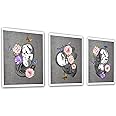 Gnosis Picture Archive OBGYN Obstetrics Anatomy Floral Wall Art set of 3 unframed Medical Decor