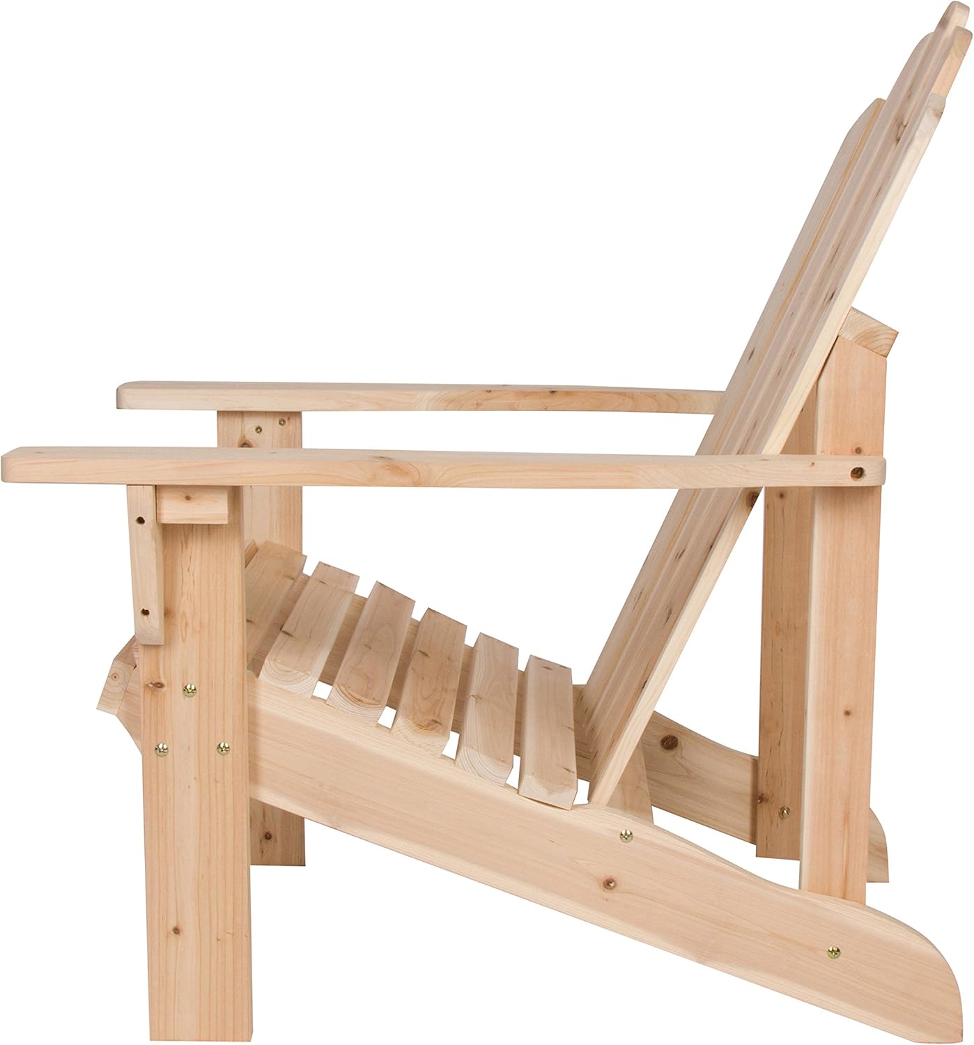 Shine Company Inc. 4618N Marina Adirondack Chair, Natural : Garden & Outdoor