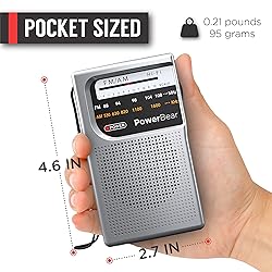 PowerBear Portable Radio | AM/FM, 2AA Battery