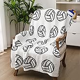 Remagr Volleyball Blanket Theme Gifts for Sport Lover Cute Soft Cozy Fluffy Microfiber Throw Volleyball Blanket for Living Room Sofa Bed, 60 x 50 Inches