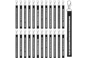 Huquary 30 Pcs Christmas Funny Sarcastic Keychains for Adults Coworkers Negative Passive Canvas Keychains for Employees Appreciation Staff Office Desk Accessories