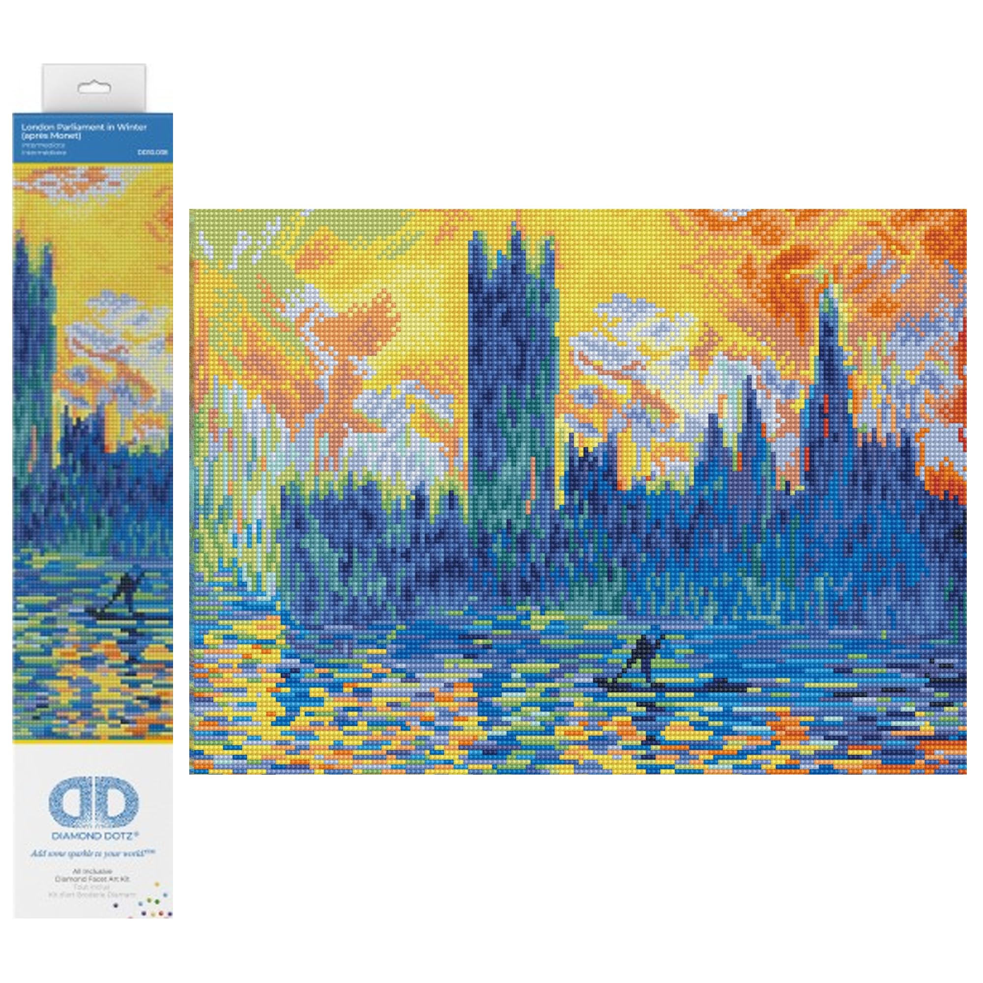 DIAMOND DOTZ DD10 Intermediate Kit, London Parliament in Winter (Après Monet), 46 x 41 cm — image 1