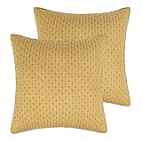 Levtex Home - Cross Stitch Ochre - Euro Shams Set