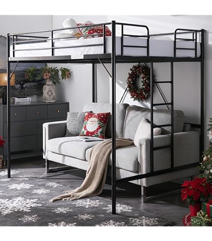 Replacement Bunk Bed Ladder – Solid Wood, Extra Wide Rungs, 6 Height Options From 3.2 To 7.3 Ft, Non-Skid Feet