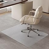 SHAREWIN Office Chair Mat for Carpet 120x90 cm Clear PVC Desk Carpet Mat