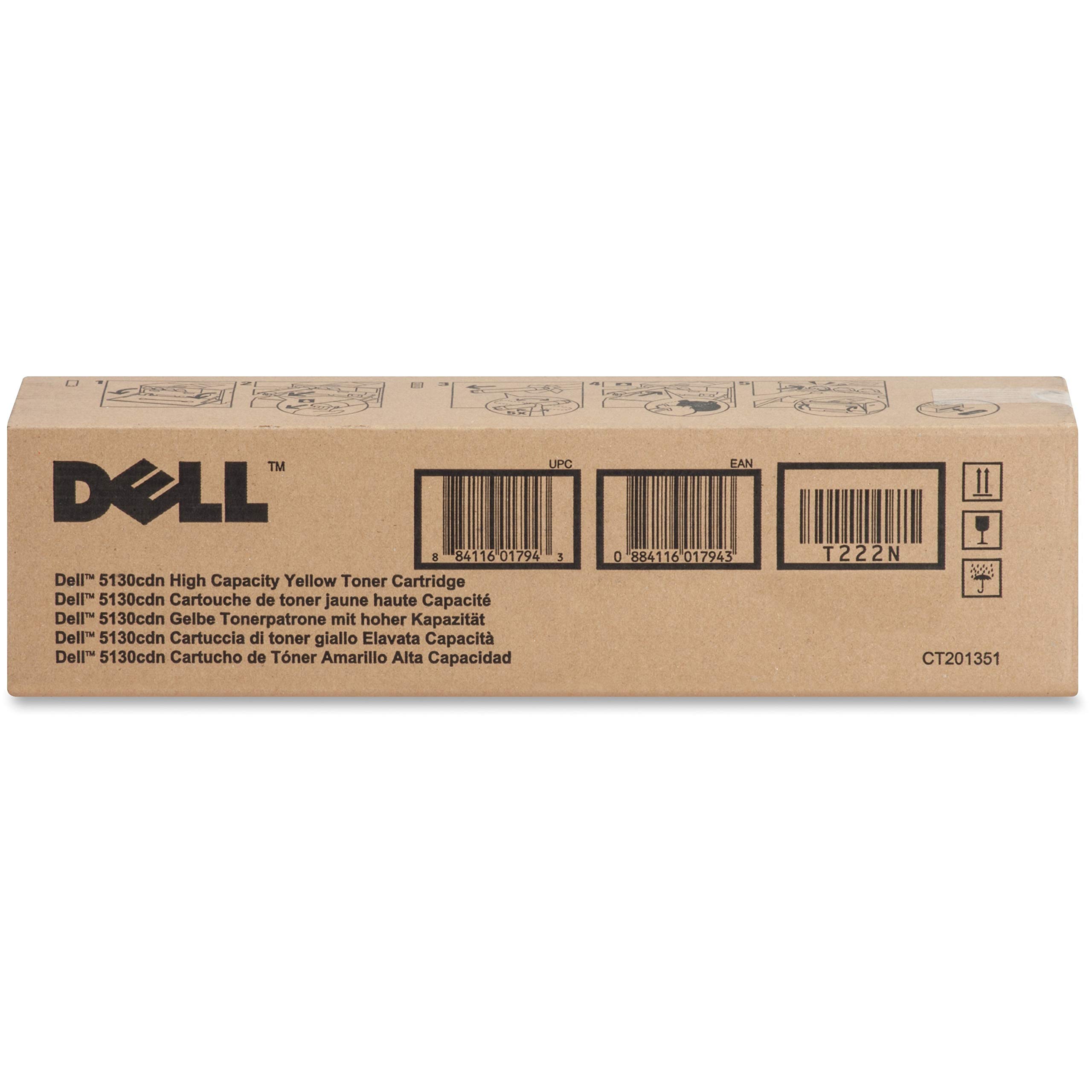 Dell T222N Yellow Toner Cartridge 5130cdn Color Laser Printer