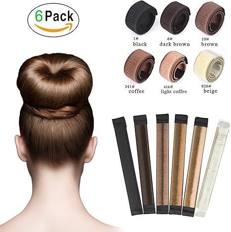 Hair Bun Shapers 6cs Modern Hair Styling Maker Bun Maker Diy