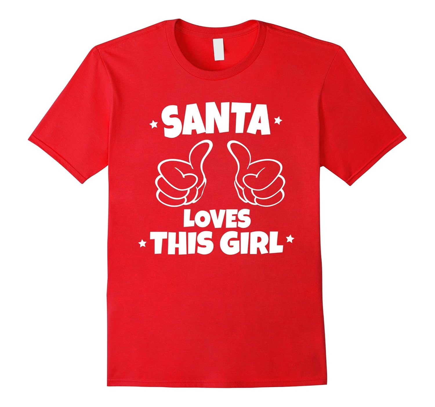 Santa Loves This Girl Funny Christmas Holiday T-Shirt-ANZ