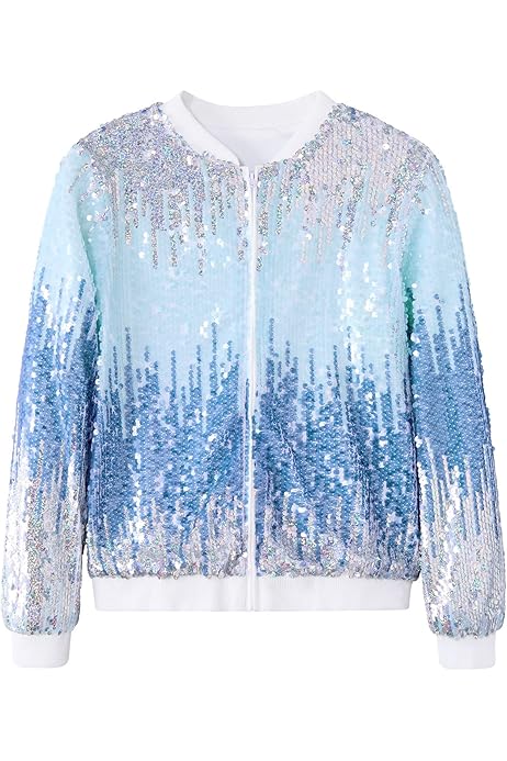 Sequin Bomber Frozen Sequin Jacket Toddler Windbreaker Jacket