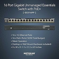 NETGEAR 16-Port PoE+ Gigabit Ethernet Unmanaged
