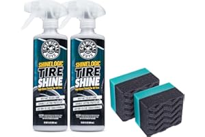 Chemical Guys ShineLogic Tire Shine Safe for Cars, Trucks, Motorcycles, RVs & More, Includes WonderWave Applicator Kit, 20 fl oz, 2 Pack