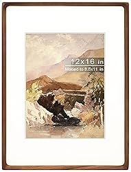Gdfmsc 12x16 Picture Frame with Mat for
